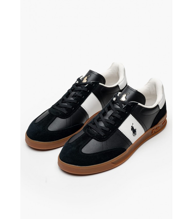 Men Casual Shoes Aera.Pp Black Buckskin Ralph Lauren