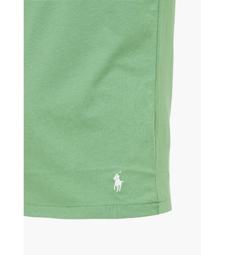 Men T-Shirts Fall.Crew Green Cotton Ralph Lauren