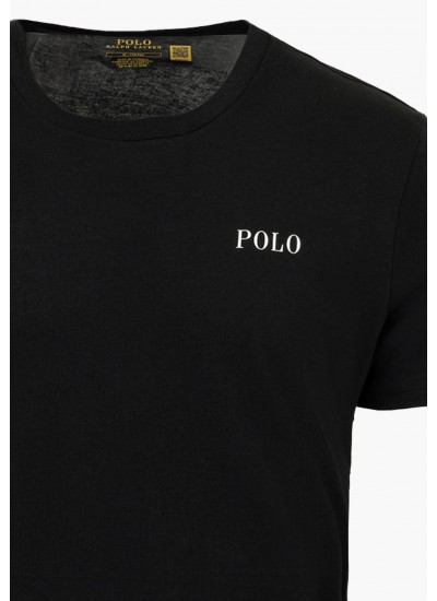 Ανδρικές Μπλούζες Sleep.Top Μαύρο Βαμβάκι Ralph Lauren