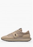 Men Casual Shoes Train89.Low Beige Leather-Fabric Ralph Lauren