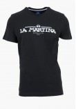 Men T-Shirts Mar304.Jersey Black Cotton La Martina