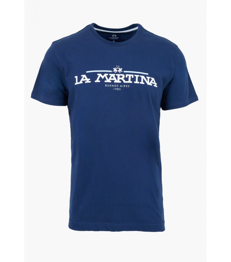 Men T-Shirts Mar304.Jersey DarkBlue Cotton La Martina