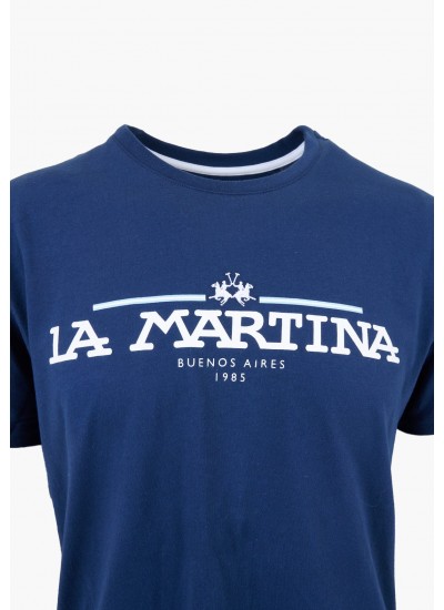 Men T-Shirts Mar304.Jersey DarkBlue Cotton La Martina