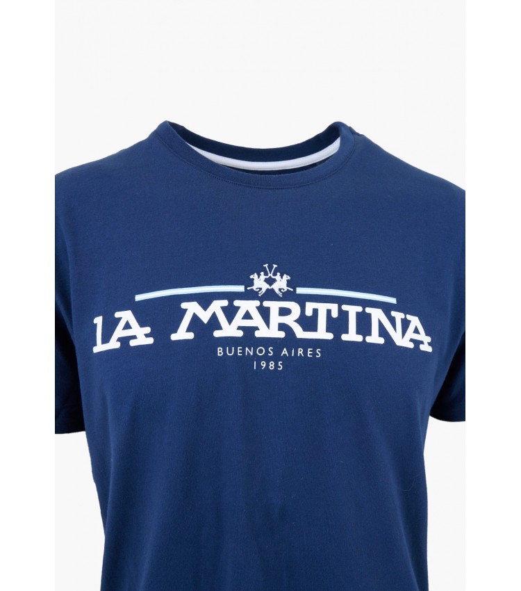 Men T-Shirts Mar304.Jersey DarkBlue Cotton La Martina