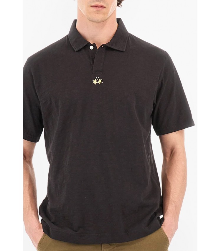 Men T-Shirts Polo.Club Black Cotton La Martina