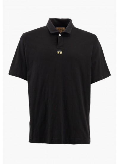 Men T-Shirts Polo.Club Black Cotton La Martina