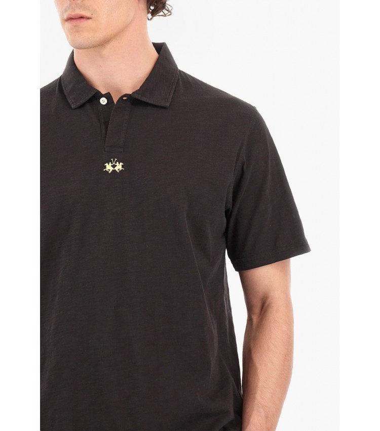 Men T-Shirts Polo.Club Black Cotton La Martina