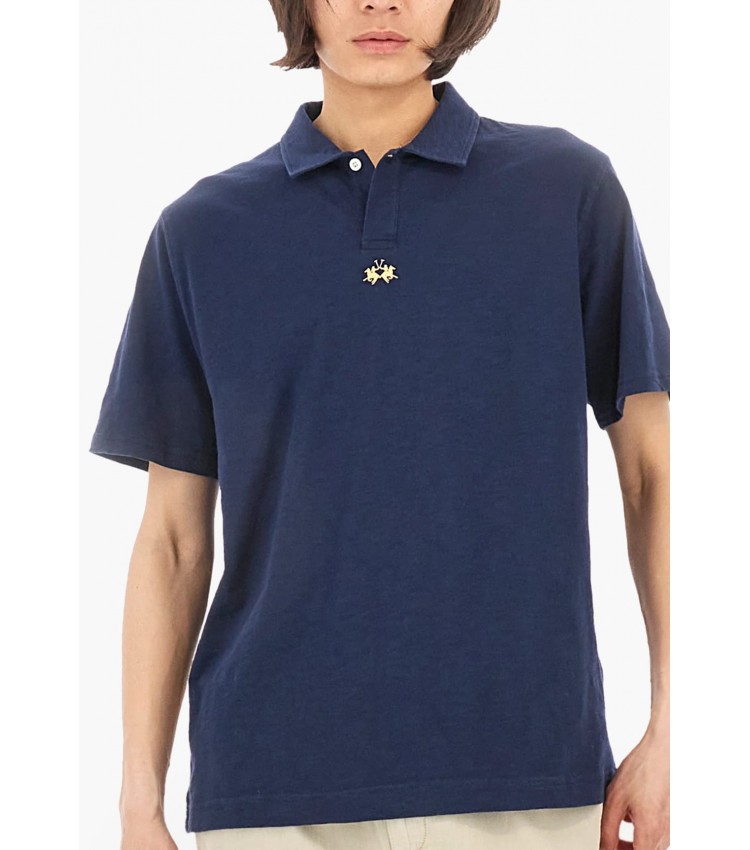 Men T-Shirts Polo.Club DarkBlue Cotton La Martina