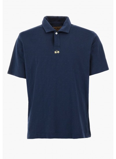 Men T-Shirts Polo.Club DarkBlue Cotton La Martina