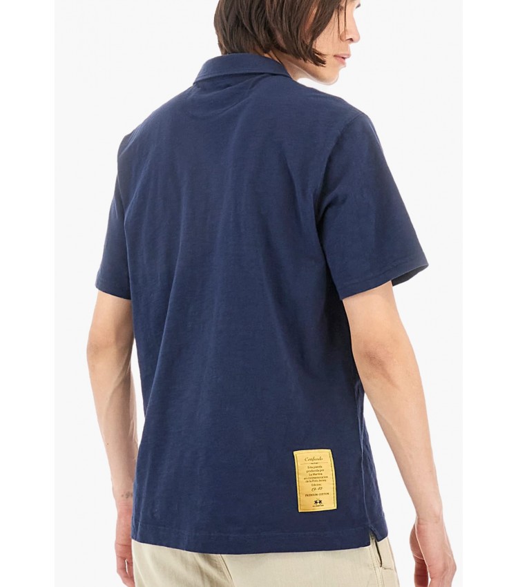 Men T-Shirts Polo.Club DarkBlue Cotton La Martina