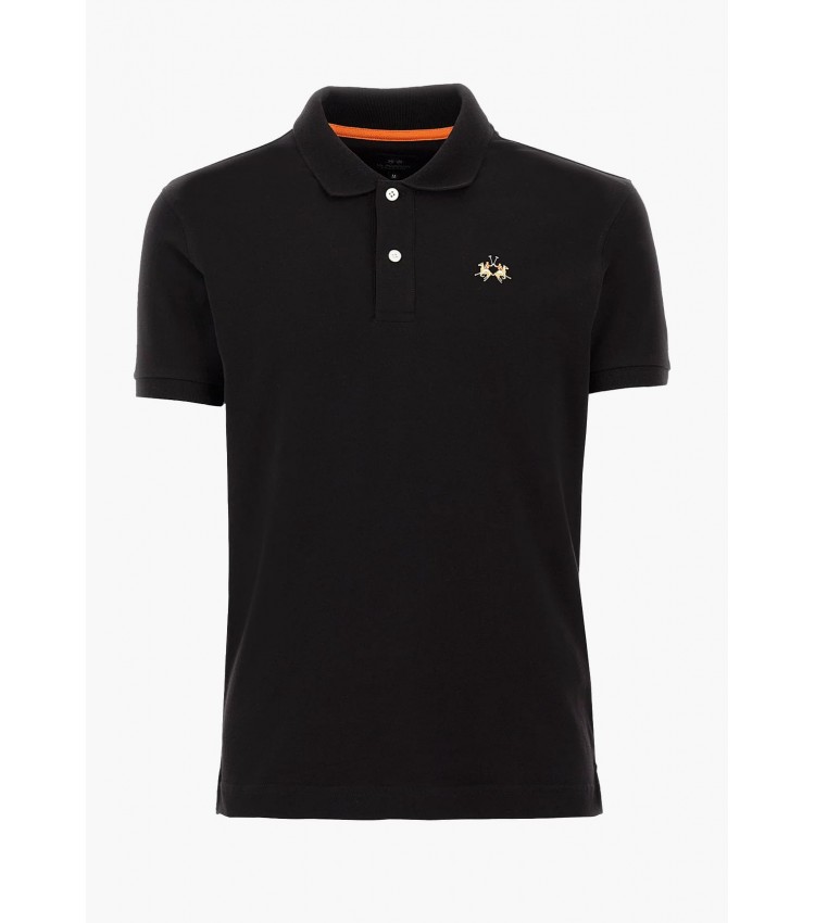 Men T-Shirts Polo.Str Black Cotton La Martina