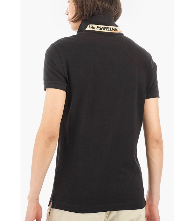 Men T-Shirts Polo.Str Black Cotton La Martina