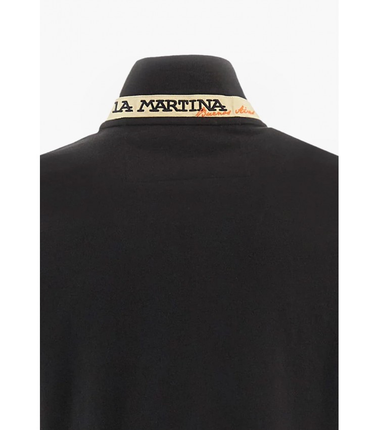 Men T-Shirts Polo.Str Black Cotton La Martina