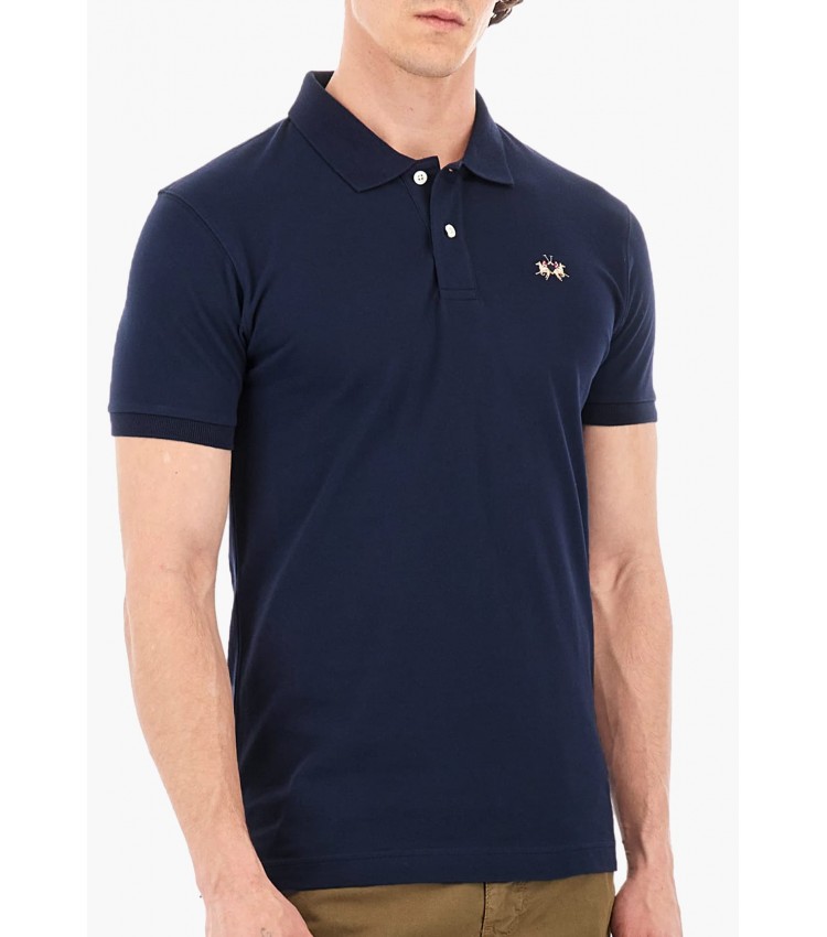 Men T-Shirts Polo.Str DarkBlue Cotton La Martina