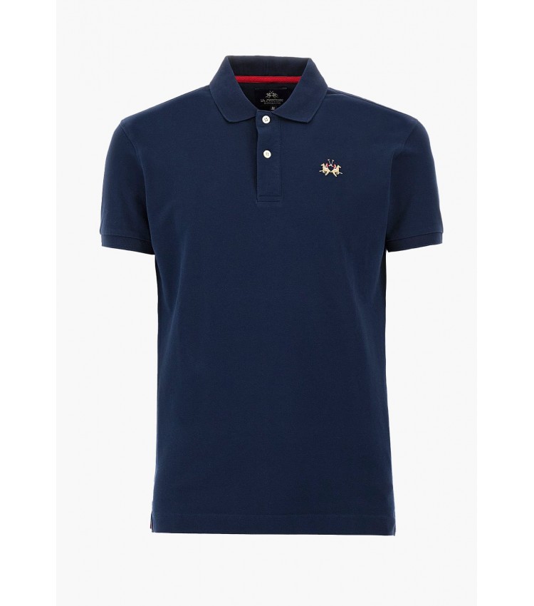 Men T-Shirts Polo.Str DarkBlue Cotton La Martina