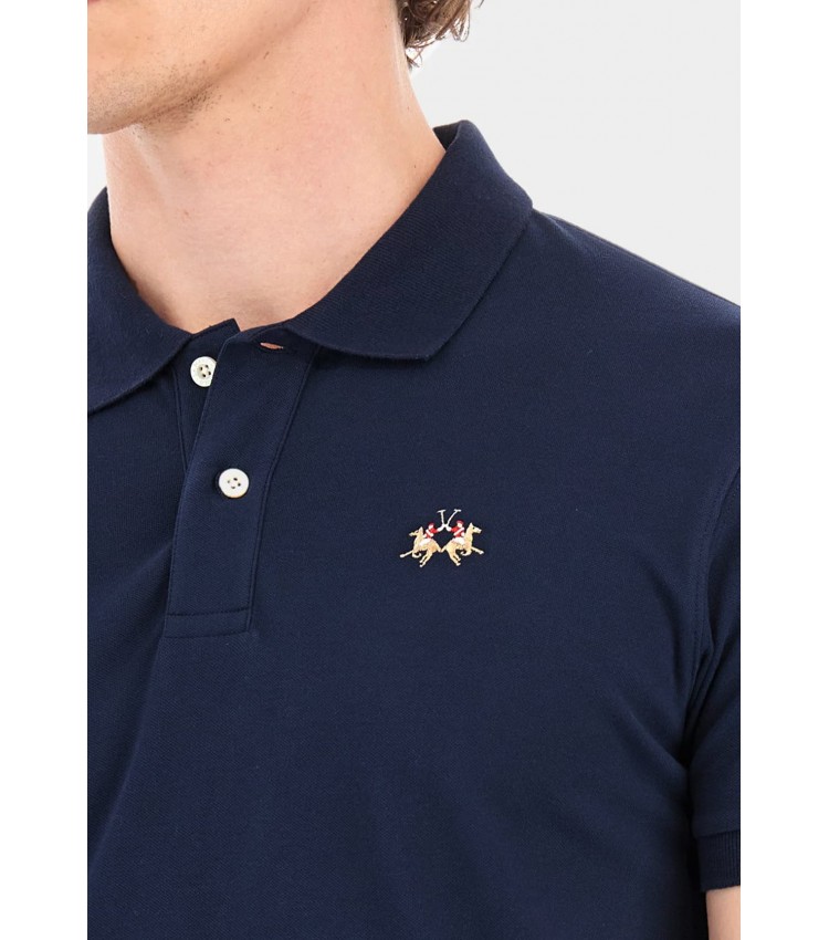 Men T-Shirts Polo.Str DarkBlue Cotton La Martina