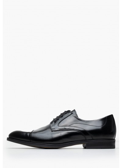 Men Shoes 1510 Black Leather Damiani