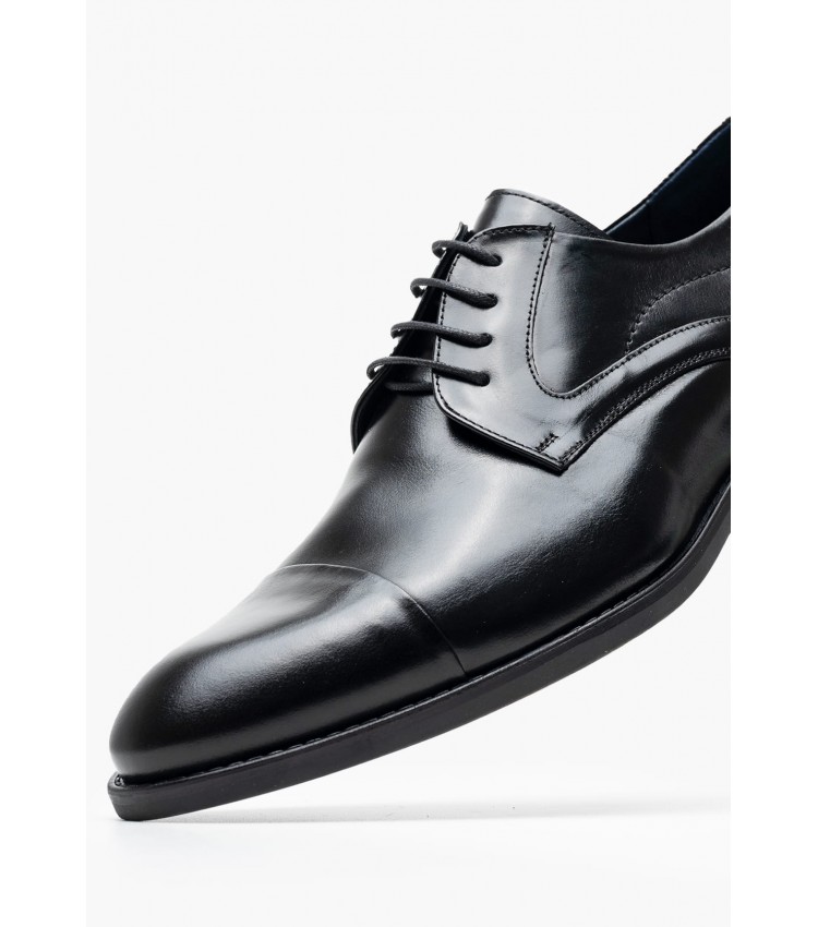 Men Shoes 1510 Black Leather Damiani