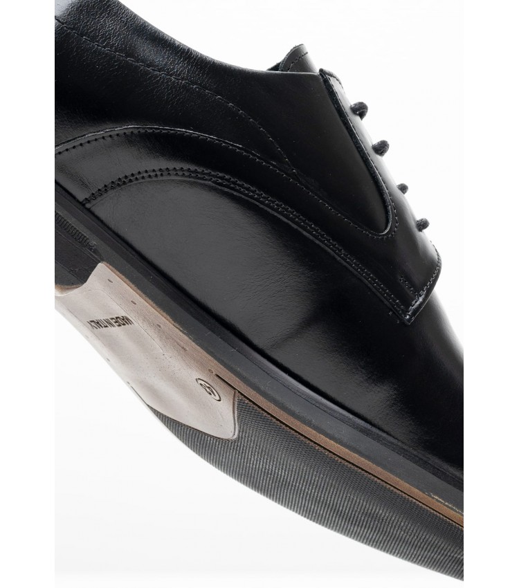 Men Shoes 1510 Black Leather Damiani