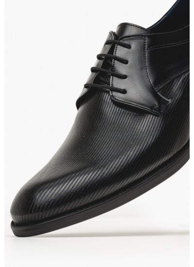 Men Shoes 1512 Black Leather Damiani