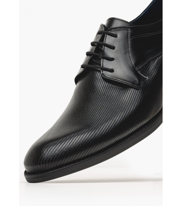 Men Shoes 1512 Black Leather Damiani