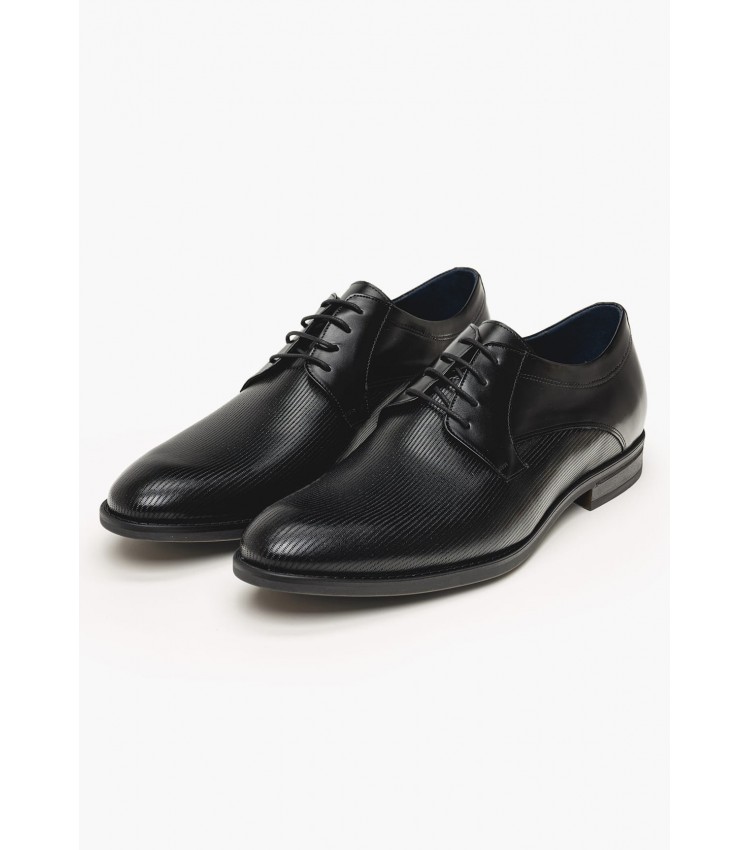 Men Shoes 1512 Black Leather Damiani