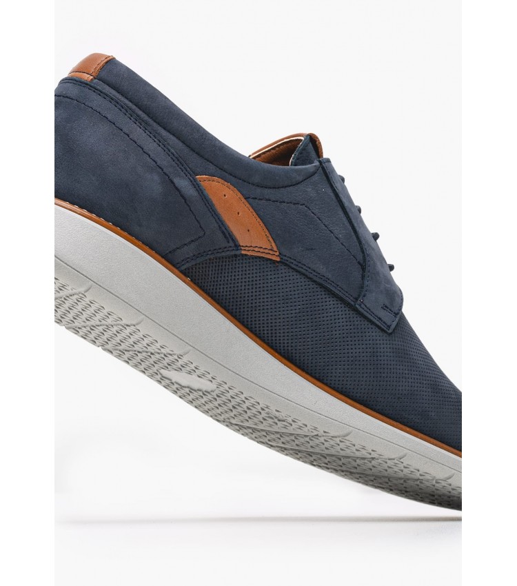 Men Shoes 5402 Blue Nubuck Leather Damiani