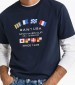 Men T-Shirts Graphic.Tshirt DarkBlue Cotton GANT