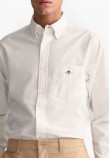 Men Shirts Oxford.Shirt White Cotton GANT