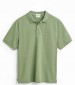 Men T-Shirts Polo.Original.M.2 Green Cotton GANT