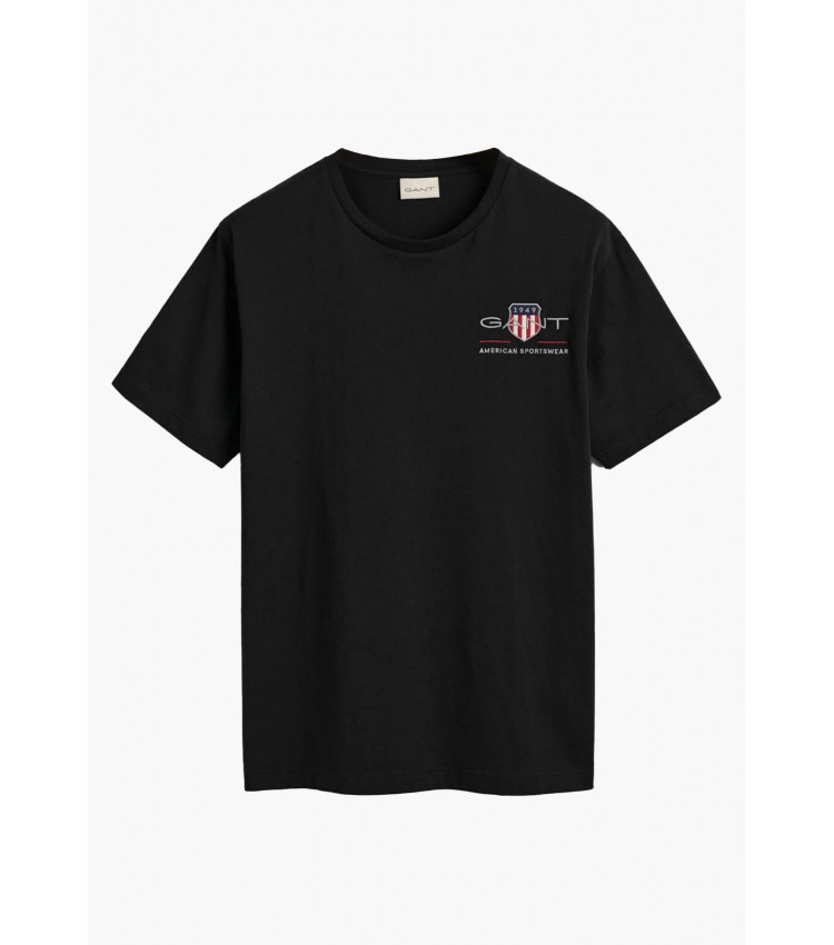 Women T-Shirts - Tops Reg.Archive Black Cotton GANT