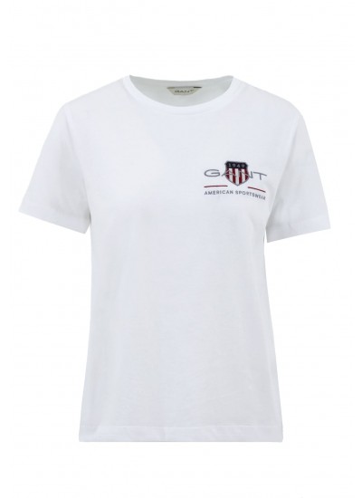 Women T-Shirts - Tops Reg.Archive White Cotton GANT