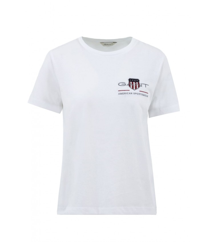 Women T-Shirts - Tops Reg.Archive White Cotton GANT