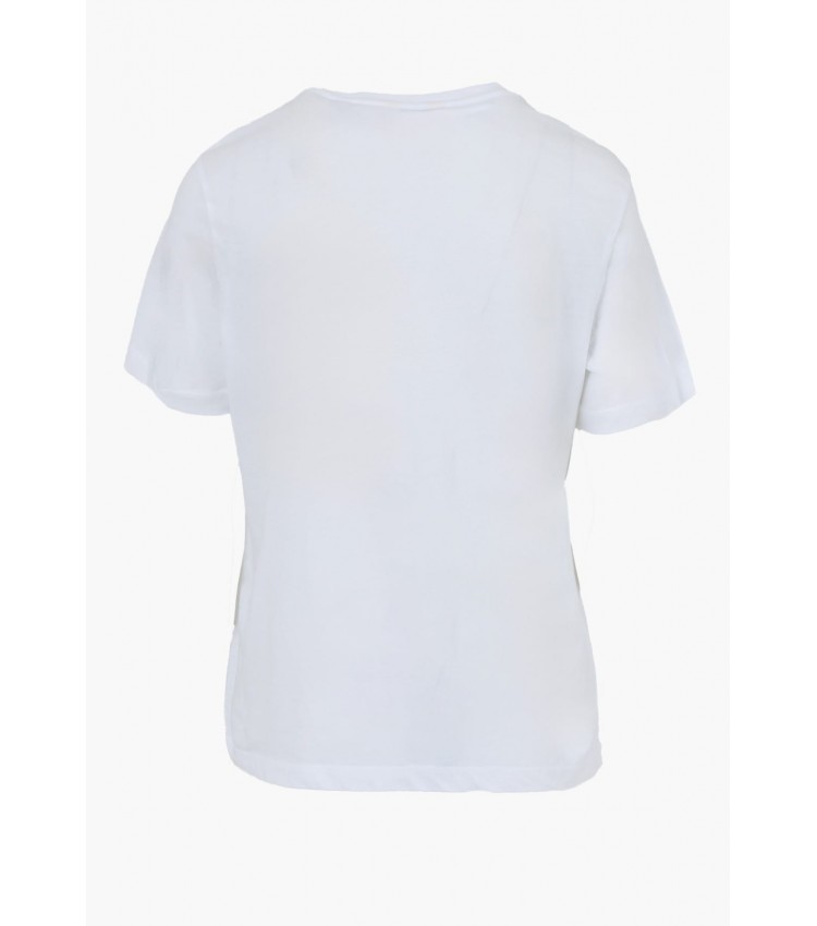 Women T-Shirts - Tops Reg.Graphic White Cotton GANT