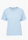 Women T-Shirts - Tops Reg.Graphic LightBlue Cotton GANT