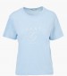 Women T-Shirts - Tops Reg.Graphic LightBlue Cotton GANT