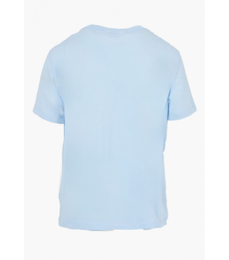 Women T-Shirts - Tops Reg.Graphic LightBlue Cotton GANT