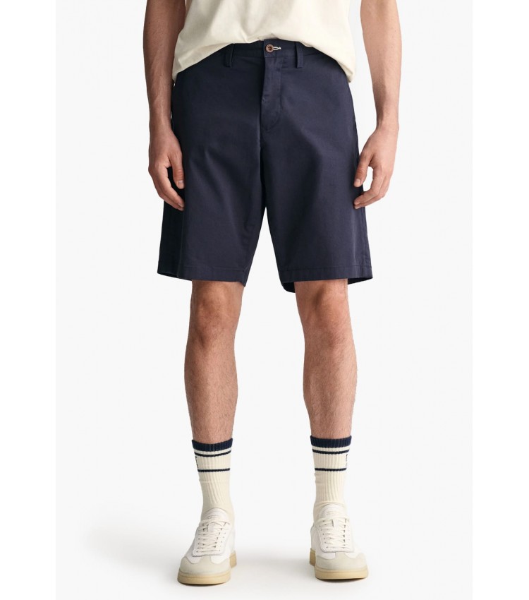 Men Vermouth Relaxed.Shorts Blue Cotton GANT