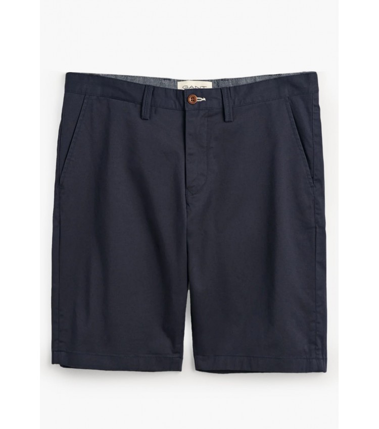 Men Vermouth Relaxed.Shorts Blue Cotton GANT