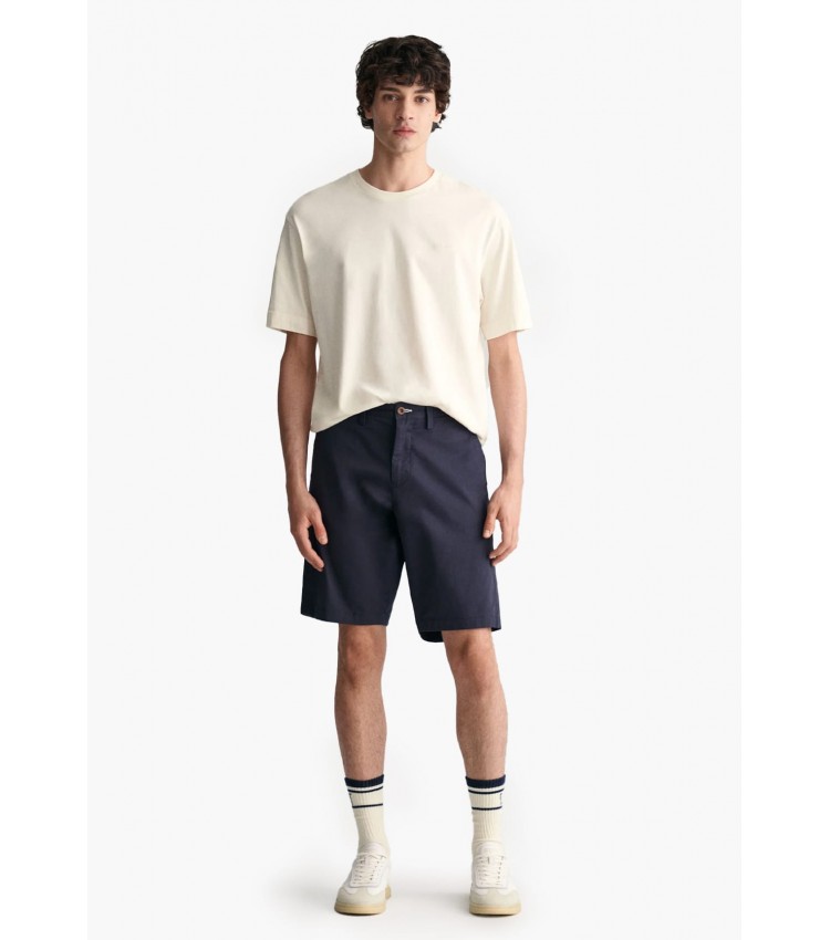 Men Vermouth Relaxed.Shorts Blue Cotton GANT