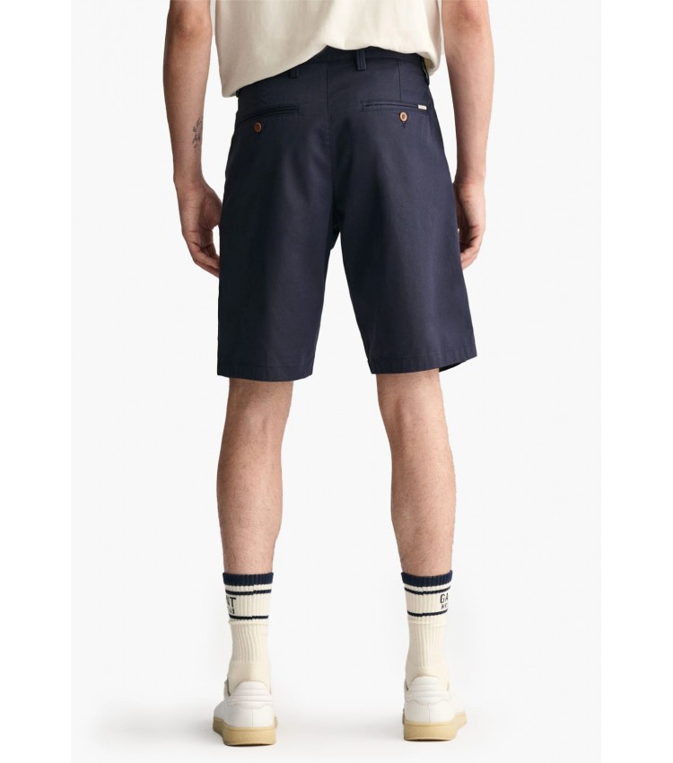 Men Vermouth Relaxed.Shorts Blue Cotton GANT