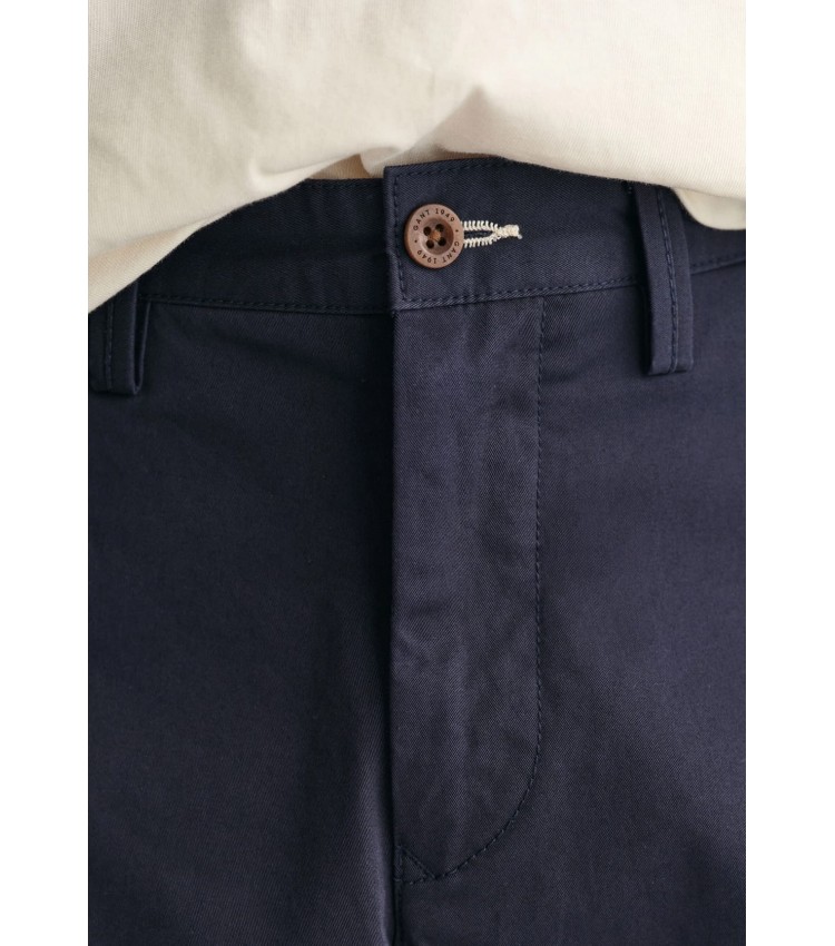 Men Vermouth Relaxed.Shorts Blue Cotton GANT