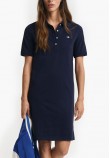 Women Dresses - Bodysuits Shield.Dress DarkBlue Cotton GANT