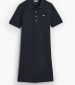 Women Dresses - Bodysuits Shield.Dress DarkBlue Cotton GANT