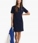 Women Dresses - Bodysuits Shield.Dress DarkBlue Cotton GANT