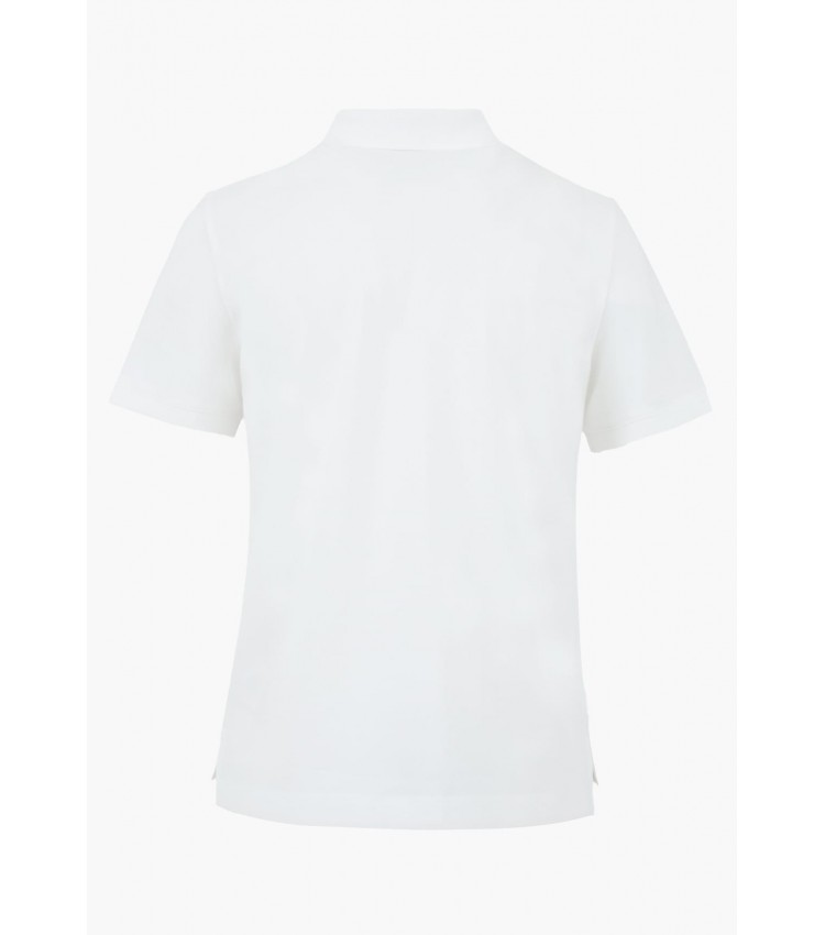 Women T-Shirts - Tops Shield.Pique White Cotton GANT