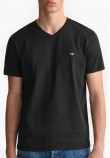 Men T-Shirts Shield.V Black Cotton GANT