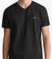 Men T-Shirts Shield.V Black Cotton GANT