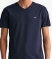 Men T-Shirts Shield.V DarkBlue Cotton GANT