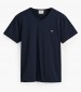 Men T-Shirts Shield.V DarkBlue Cotton GANT